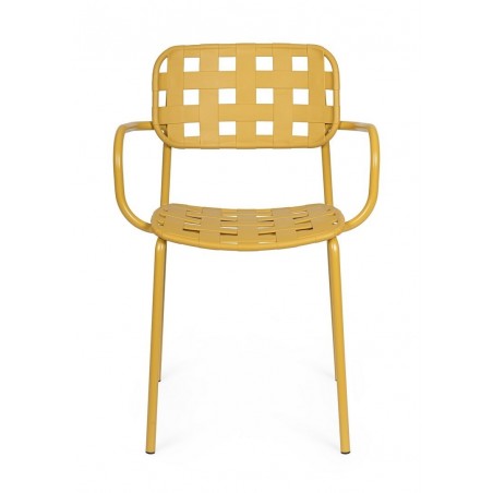 Bizzotto Krzesło Ogrodowe Clover Arm      Żółte