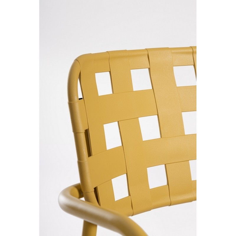 Bizzotto Krzesło Ogrodowe Clover Arm      Żółte