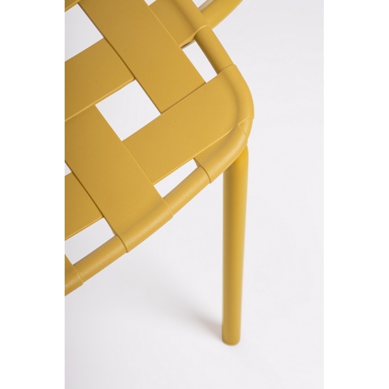 Bizzotto Krzesło Ogrodowe Clover Arm      Żółte