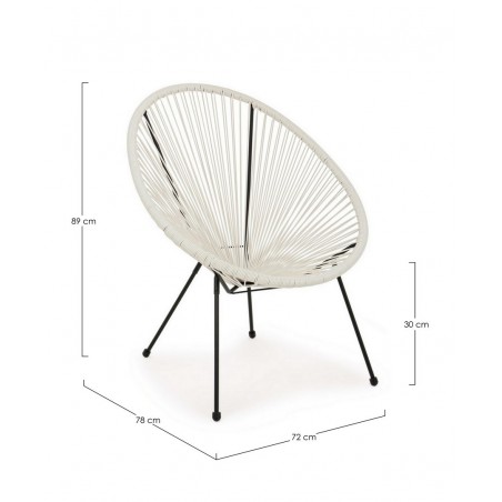 Bizzotto Krzesło Ogrodowe Parker Białe