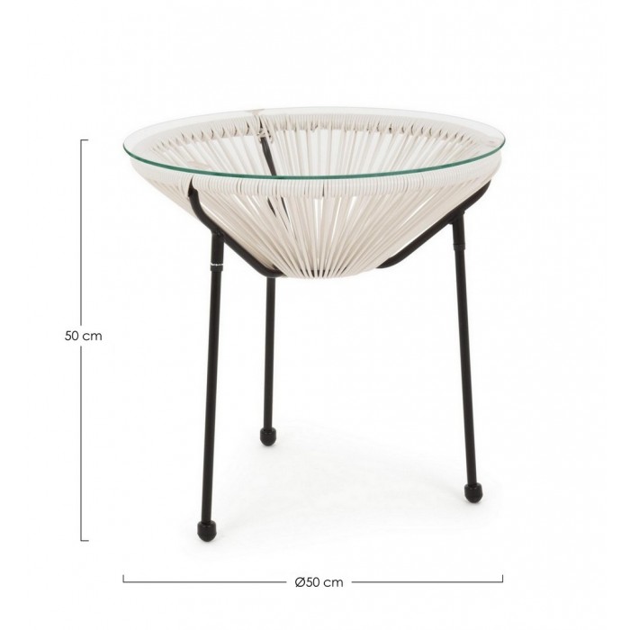 Bizzotto Stolik Ogrodowy Parker Biały