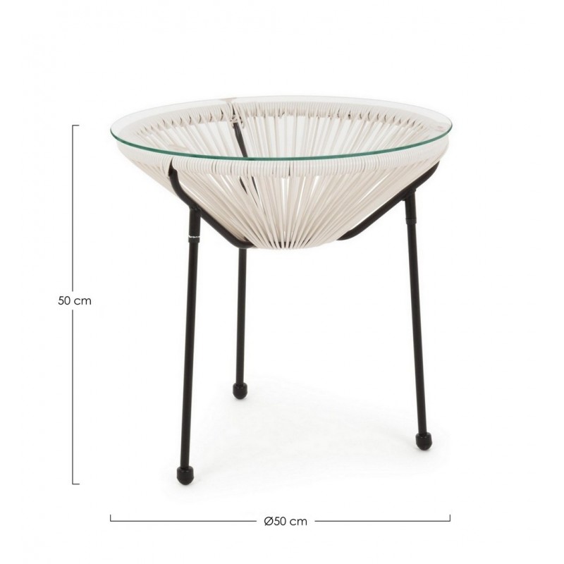 Bizzotto Stolik Ogrodowy Parker Biały