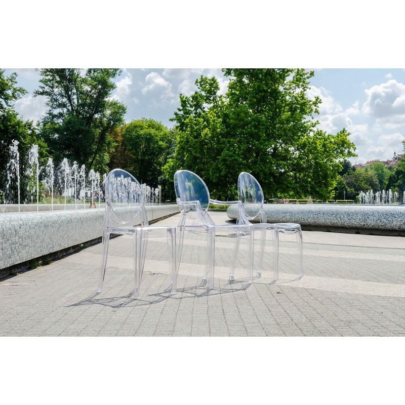 Krzesło Elizabeth Transparentne -  Poliwęglan