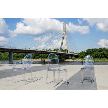 Krzesło Elizabeth Transparentne -  Poliwęglan