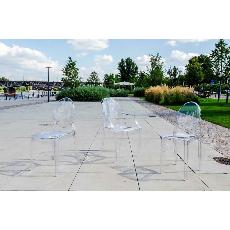 Krzesło Elizabeth Transparentne -  Poliwęglan