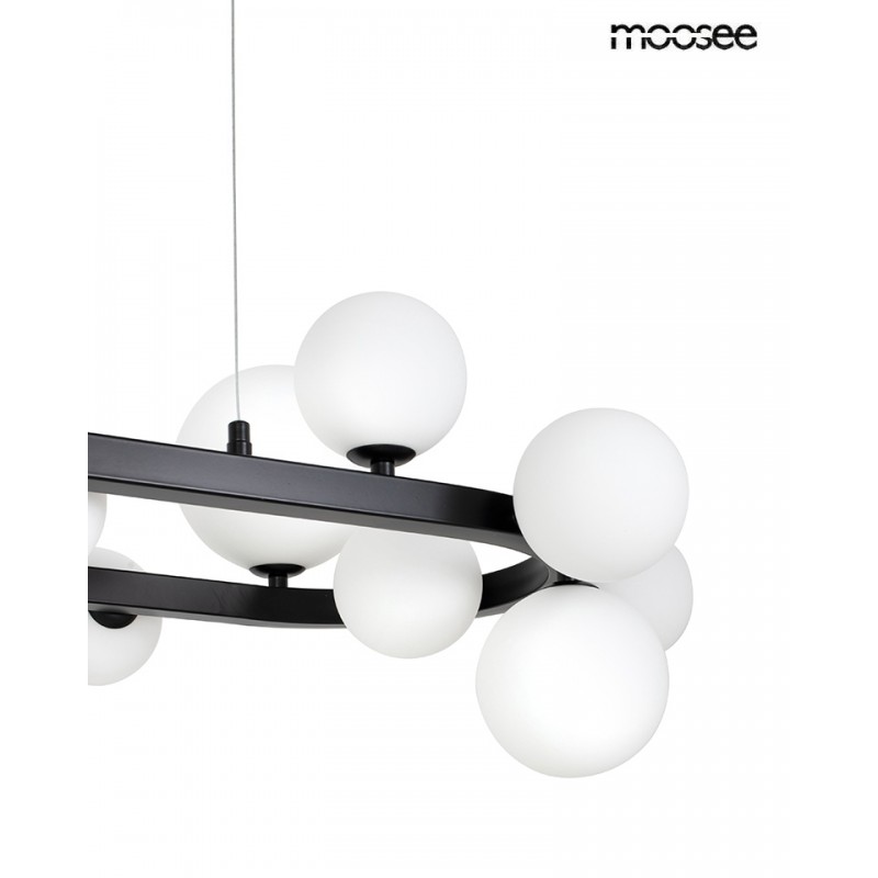 Moosee Lampa Wisząca Alure Oval 120       Czarna/mleczna
