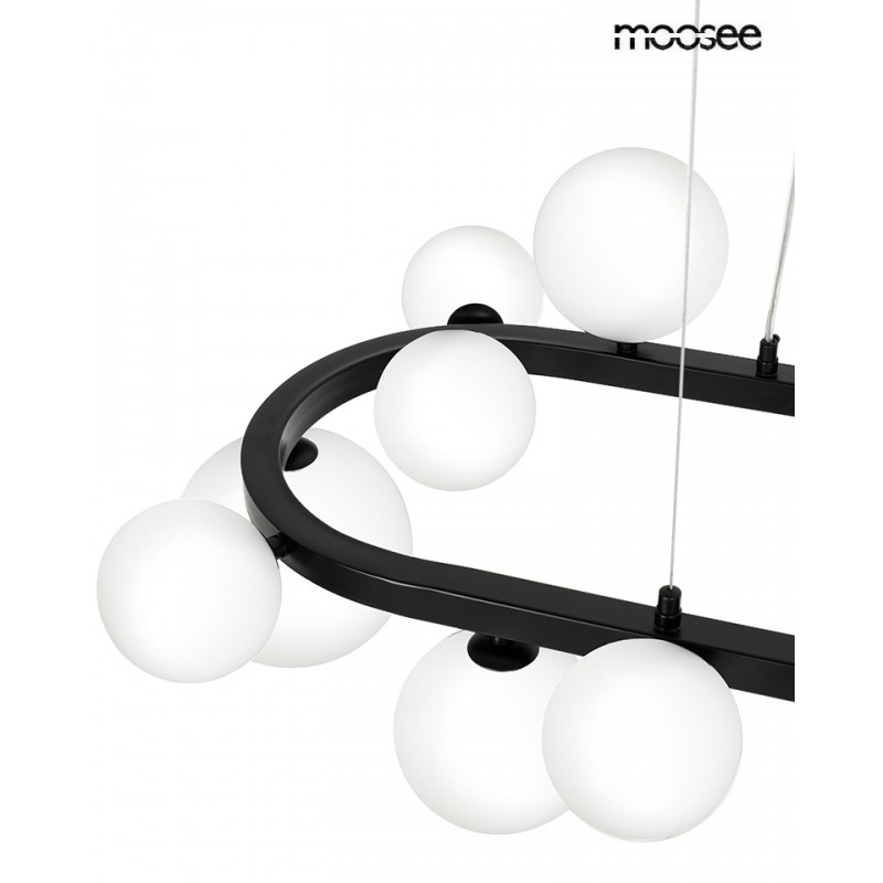 Moosee Lampa Wisząca Alure Oval 120       Czarna/mleczna