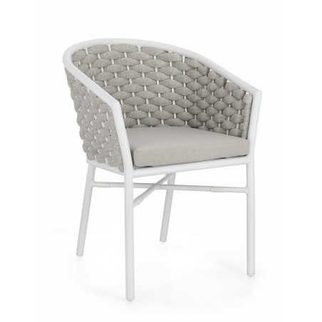 Bizzotto Krzesło Ogrodowe Margalida       Białe / Szare