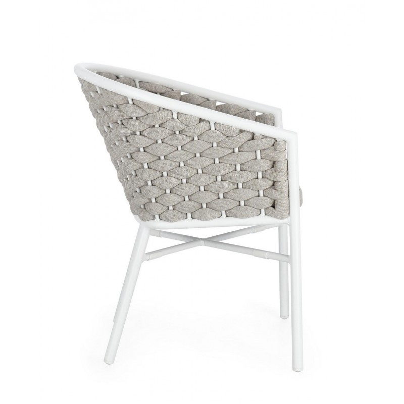 Bizzotto Krzesło Ogrodowe Margalida       Białe / Szare