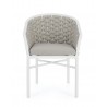 Bizzotto Krzesło Ogrodowe Margalida       Białe / Szare