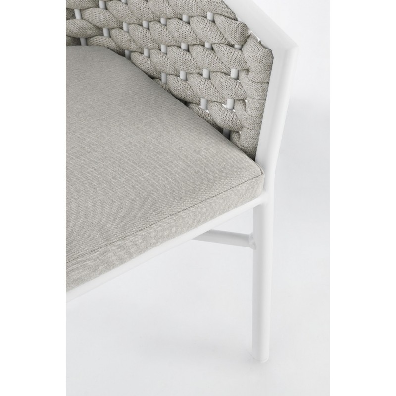 Bizzotto Krzesło Ogrodowe Margalida       Białe / Szare