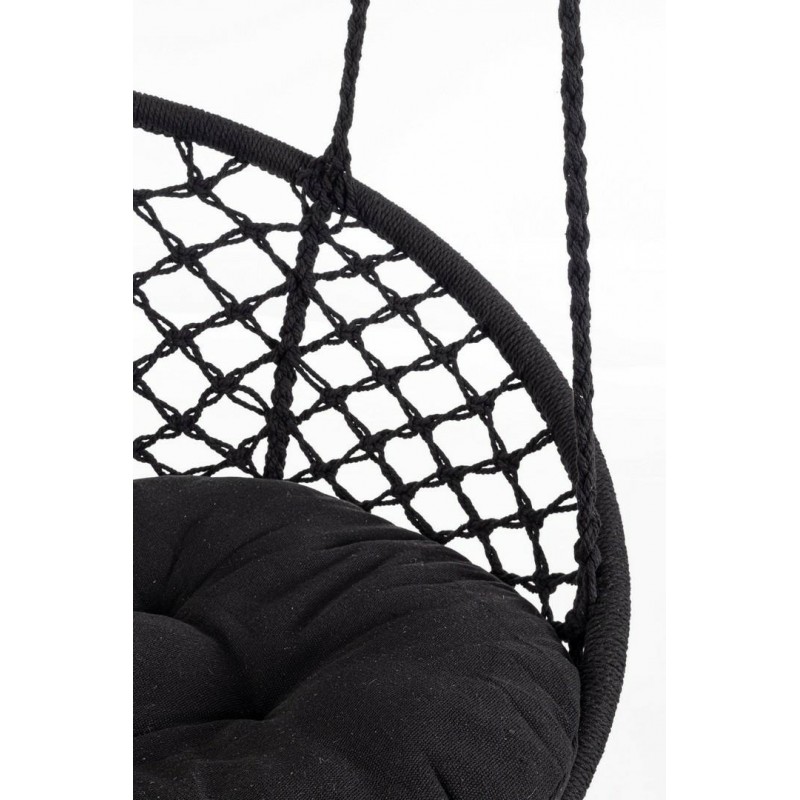 Bizzotto Fotel Wiszący Ogrodowy Javier    Czarny