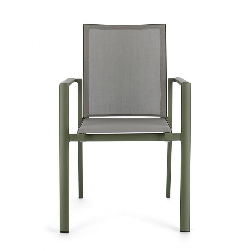 Bizzotto Krzesło Ogrodowe Konnor Zielone  / Szare