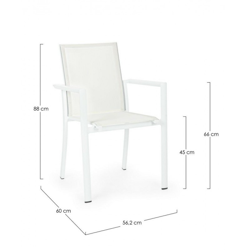 Bizzotto Krzesło Ogrodowe Konnor Białe