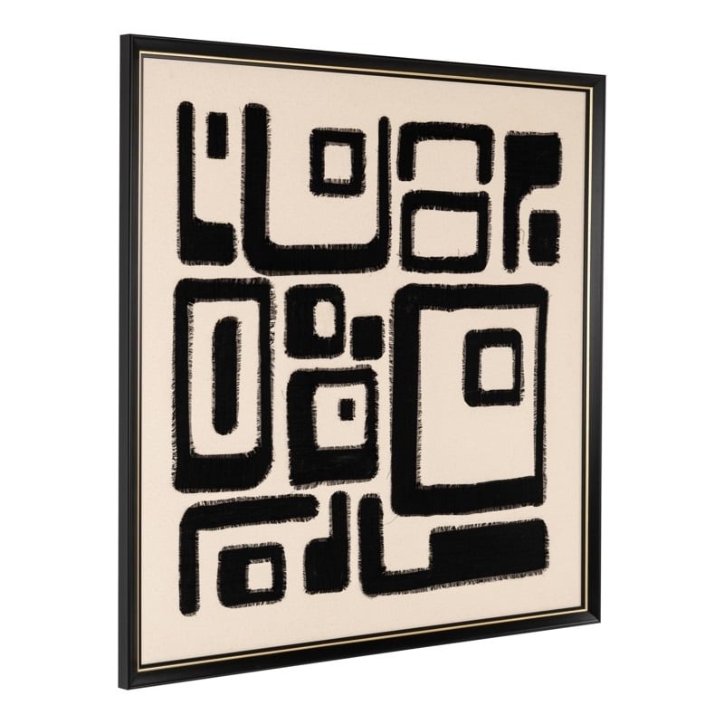 Richmond Obraz Shanita 105X105 Cm         Biało-Czarny