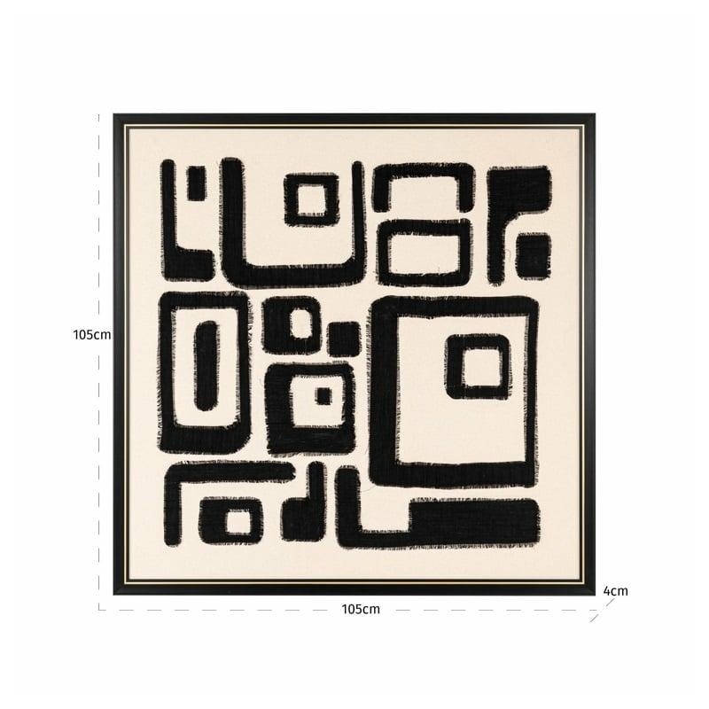 Richmond Obraz Shanita 105X105 Cm         Biało-Czarny