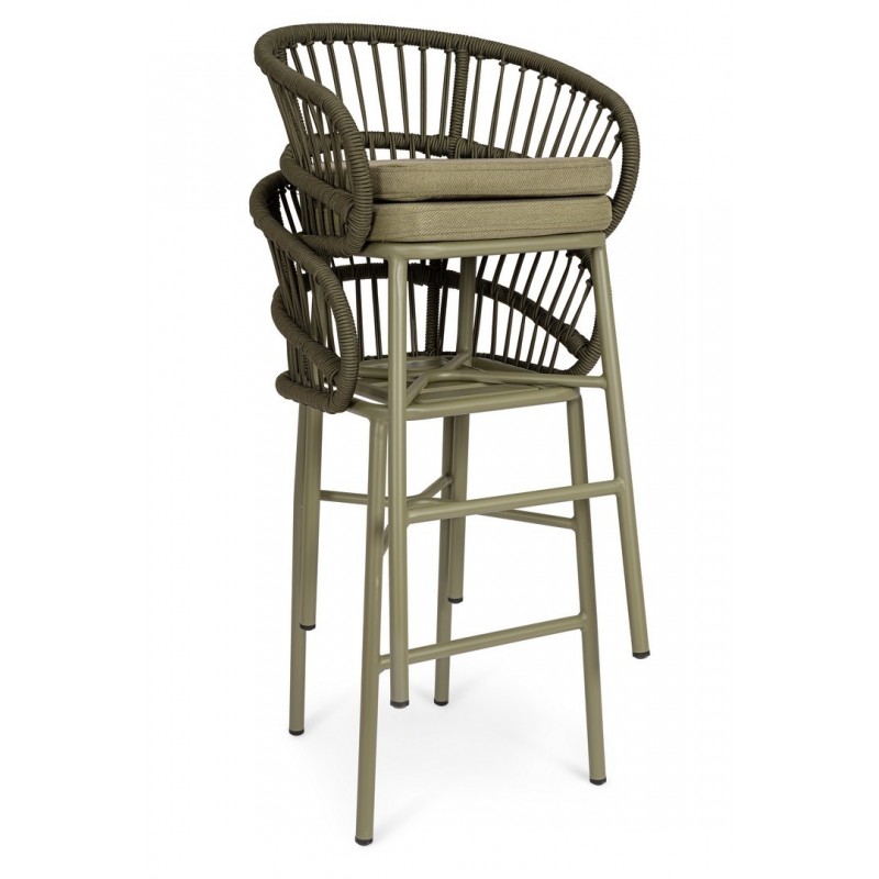 Bizzotto Krzesło Barowe Ogrodowe          Odivelas Zielone