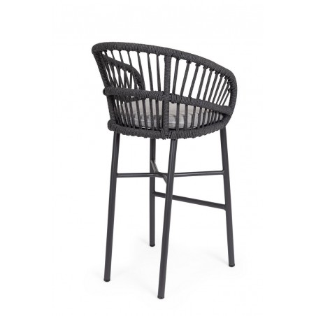 Bizzotto Krzesło Barowe Ogrodowe          Odivelas Czarne