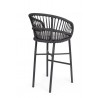 Bizzotto Krzesło Barowe Ogrodowe          Odivelas Czarne