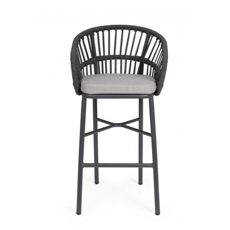 Bizzotto Krzesło Barowe Ogrodowe          Odivelas Czarne