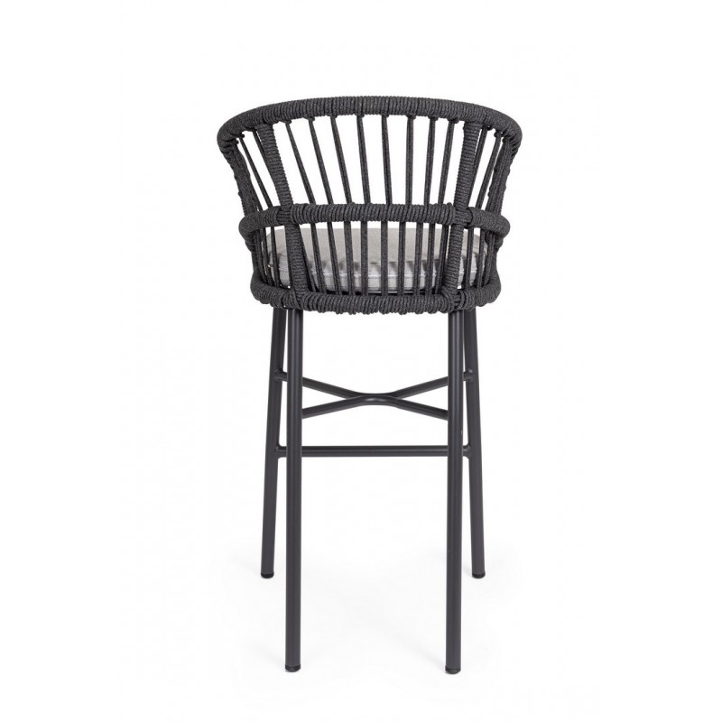 Bizzotto Krzesło Barowe Ogrodowe          Odivelas Czarne