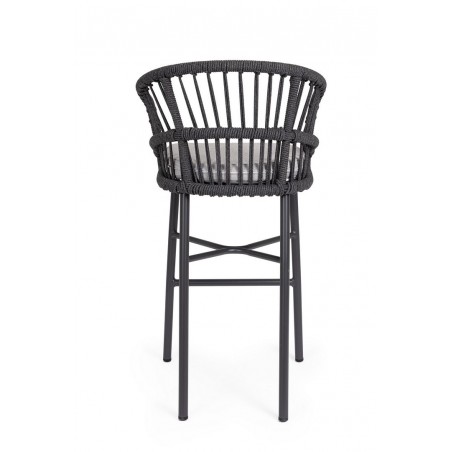 Bizzotto Krzesło Barowe Ogrodowe          Odivelas Czarne