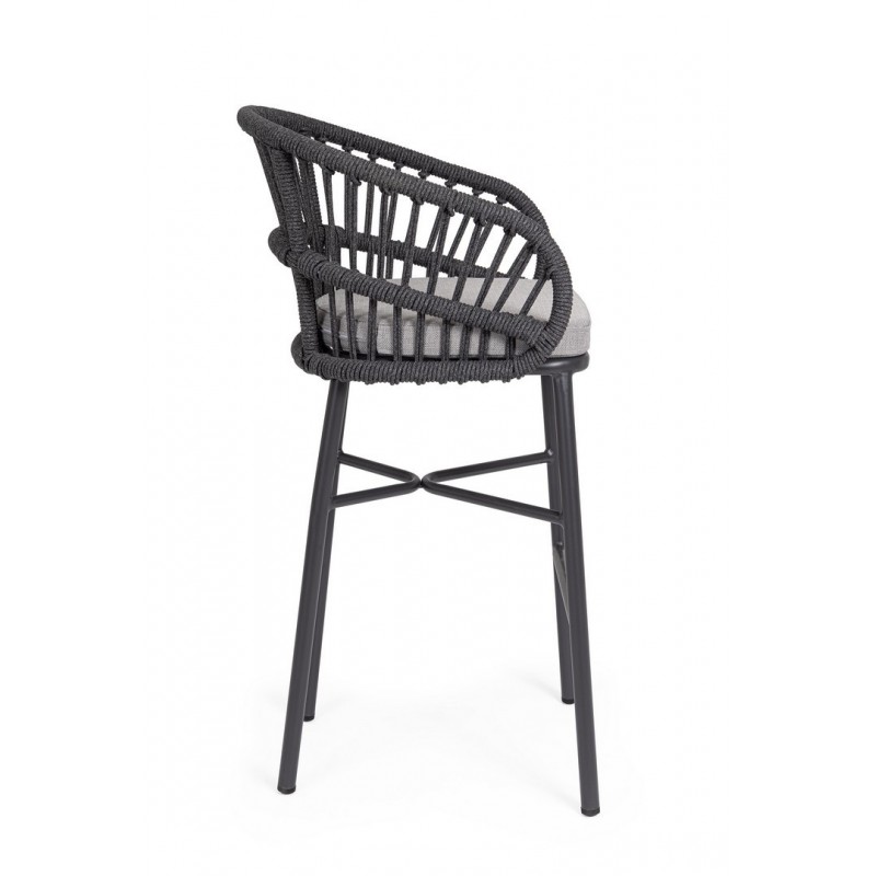 Bizzotto Krzesło Barowe Ogrodowe          Odivelas Czarne