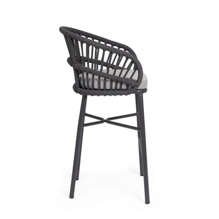 Bizzotto Krzesło Barowe Ogrodowe          Odivelas Czarne