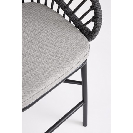 Bizzotto Krzesło Barowe Ogrodowe          Odivelas Czarne