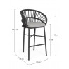 Bizzotto Krzesło Barowe Ogrodowe          Odivelas Czarne