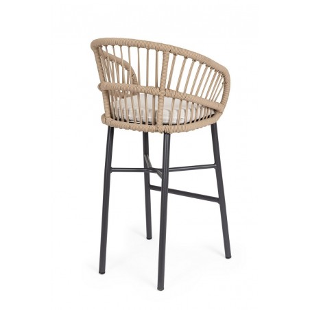 Bizzotto Krzesło Barowe Ogrodowe          Odivelas Beżowe