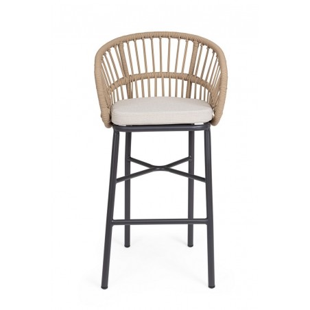 Bizzotto Krzesło Barowe Ogrodowe          Odivelas Beżowe