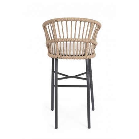 Bizzotto Krzesło Barowe Ogrodowe          Odivelas Beżowe
