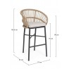 Bizzotto Krzesło Barowe Ogrodowe          Odivelas Beżowe