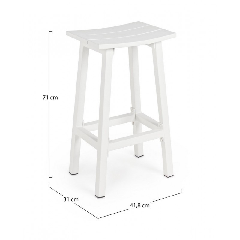 Bizzotto Krzesło Barowe Ogrodowe Skipper  71 Białe