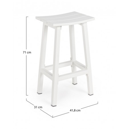 Bizzotto Krzesło Barowe Ogrodowe Skipper  71 Białe