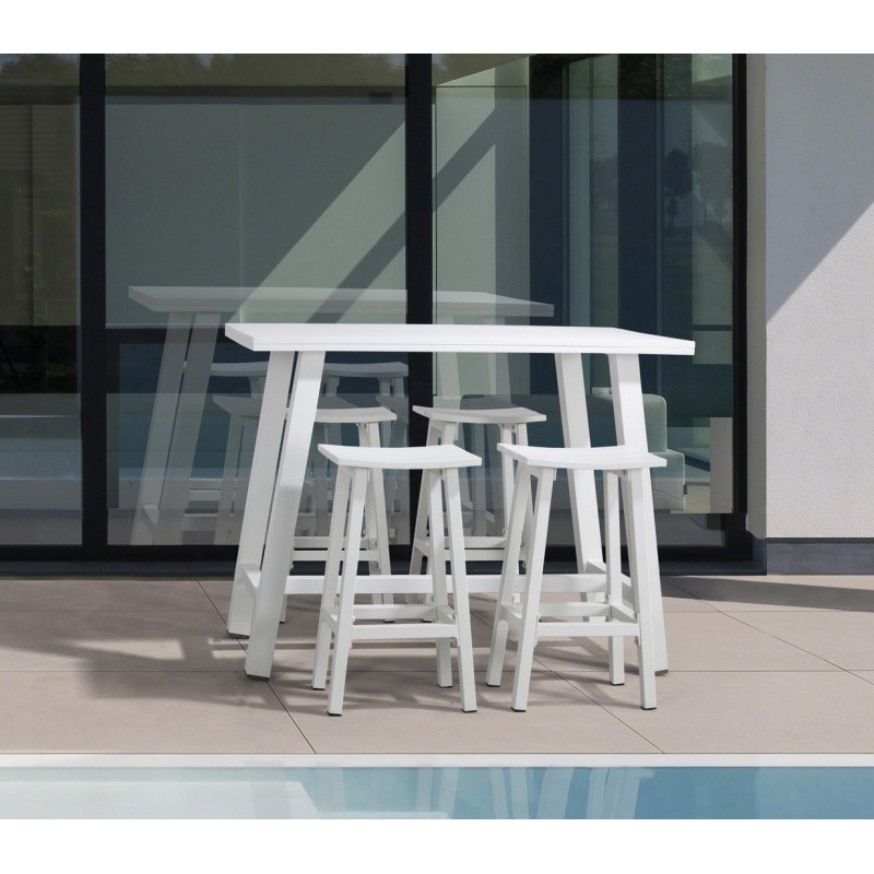 Bizzotto Krzesło Barowe Ogrodowe Skipper  71 Białe