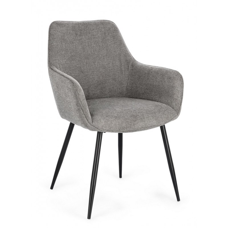 Bizzotto Krzesło Cora Arm Czarny / Szary