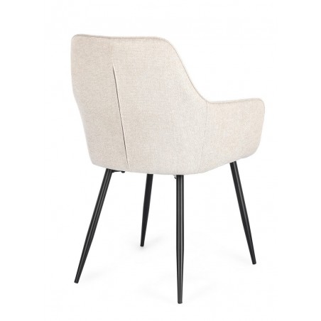 Bizzotto Krzesło Cora Arm Czarny /        Beżowy