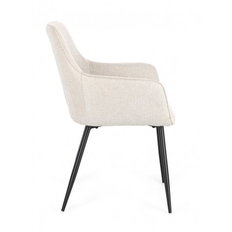 Bizzotto Krzesło Cora Arm Czarny /        Beżowy