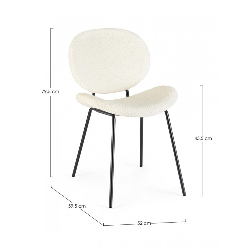 Bizzotto Krzesło Maddie Białe