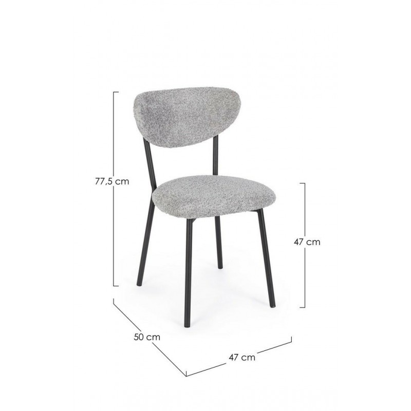 Bizzotto Krzesło Ludmilla Szare