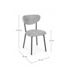 Bizzotto Krzesło Ludmilla Szare