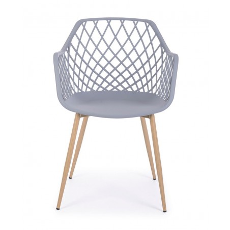 Bizzotto Krzesło Optik Szare
