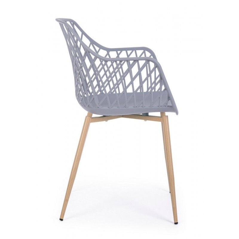 Bizzotto Krzesło Optik Szare