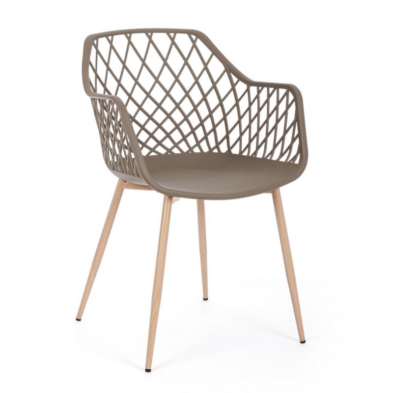 Bizzotto Krzesło Optik Brązowe