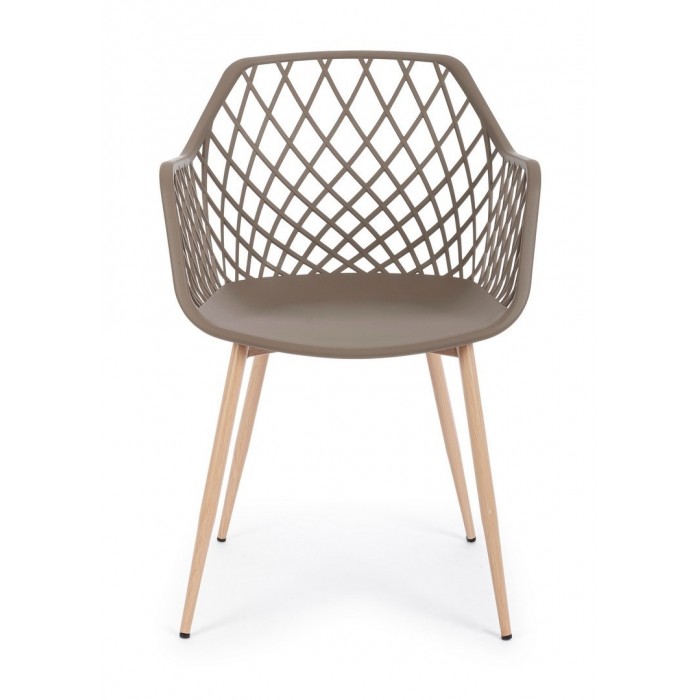 Bizzotto Krzesło Optik Brązowe