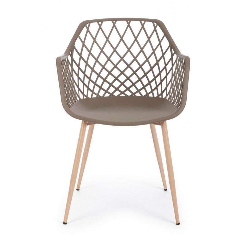 Bizzotto Krzesło Optik Brązowe