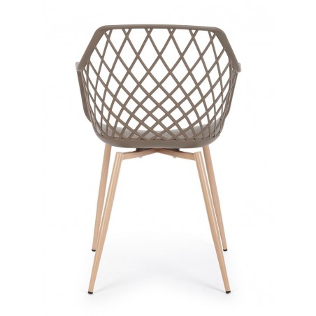 Bizzotto Krzesło Optik Brązowe