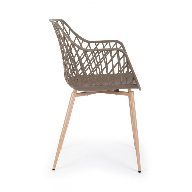 Bizzotto Krzesło Optik Brązowe